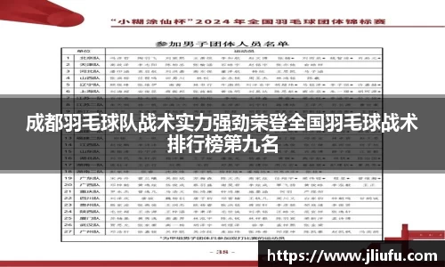 成都羽毛球队战术实力强劲荣登全国羽毛球战术排行榜第九名